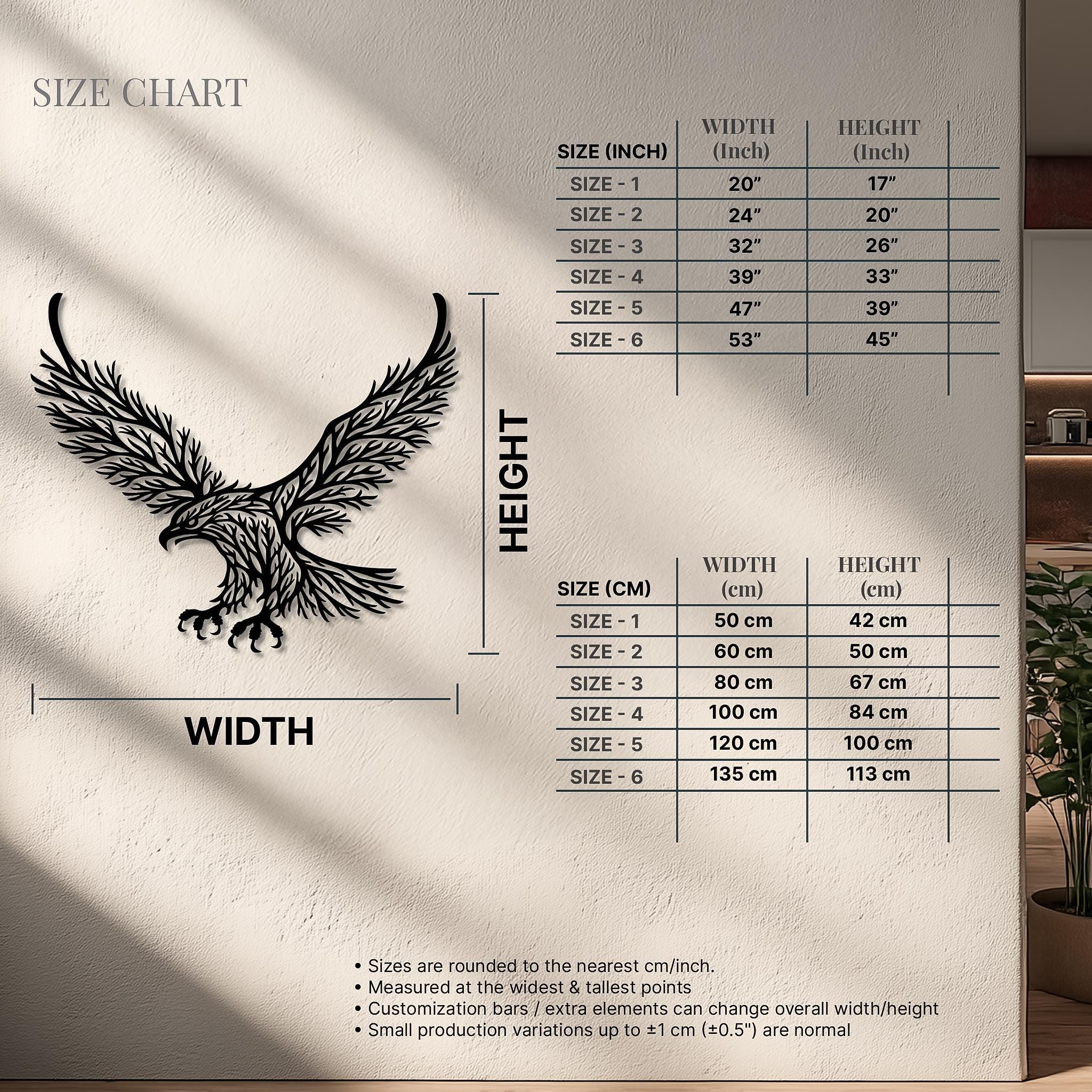 Large American Eagle Metal Wall Art with Custom Name Sign, Patriotic Tree of Life Decor, Veteran Gift for Dad, USA Office Logo image 3