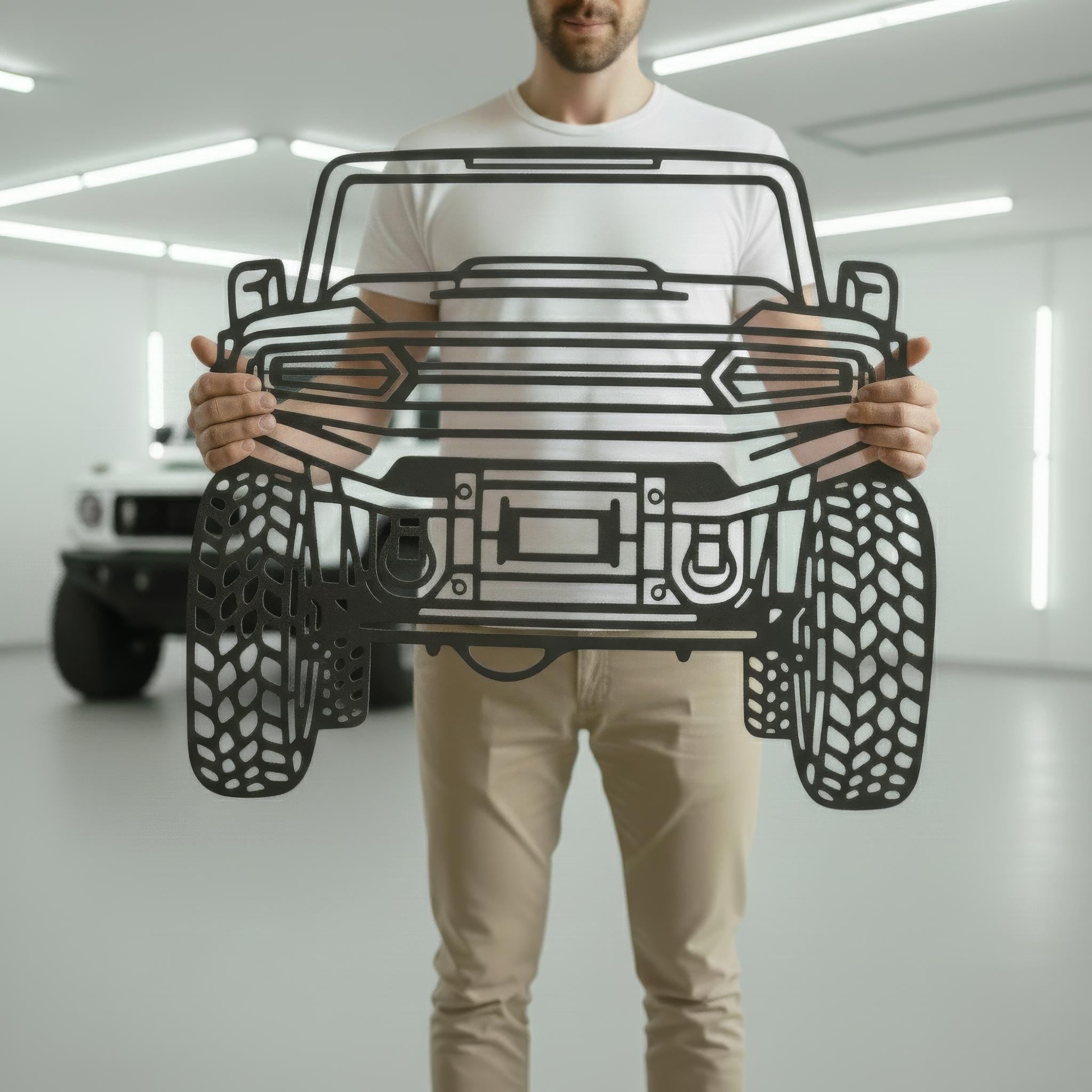 Custom Car Front View Metal Art from Photo, Personalized Vehicle Portrait, Garage Sign for Men, Gift for Boyfriend Husband, Automotive Decor image 1