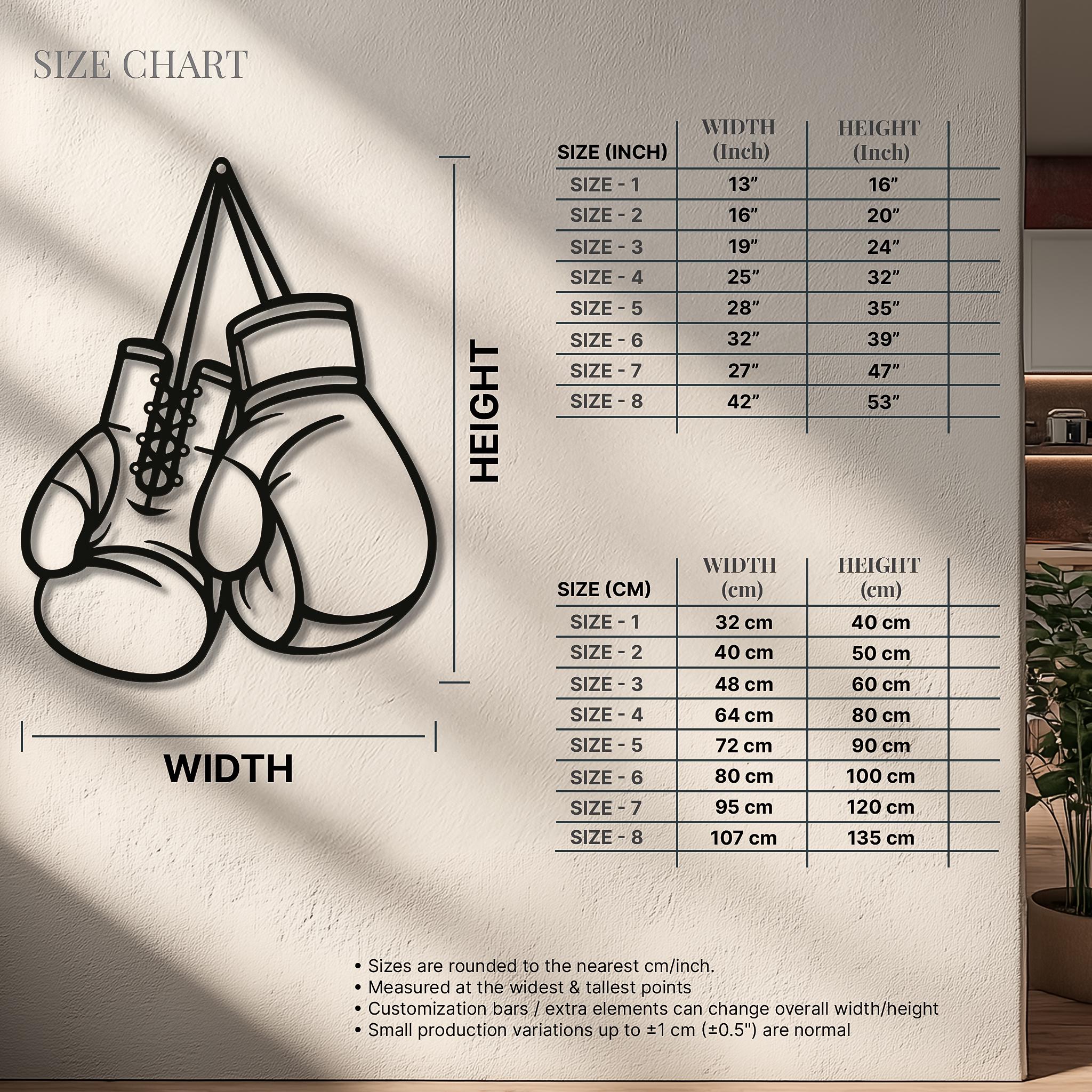 Boxing Gloves Metal Wall Art, Home Gym Sign, Fighter Coach Gift, Kickboxing Room Decor image 4